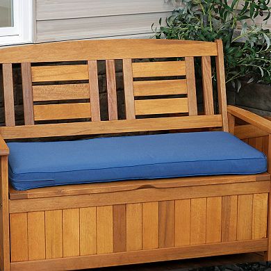 Sunnydaze Indoor/Outdoor Olefin Bench Cushion - 41 in x 18 in - Blue