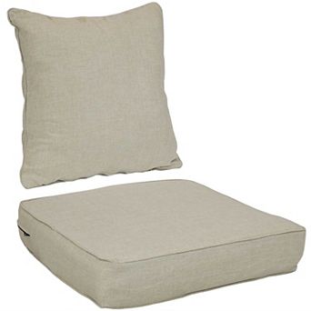 Sunnydaze Indoor/Outdoor Polyester Back and Seat Cushions