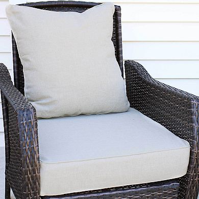 Sunnydaze Indoor/Outdoor Polyester Back and Seat Cushions - Beige