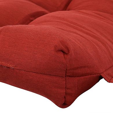 Sunnydaze Indoor/Outdoor Olefin Tufted High-Back Chair Cushion - Red