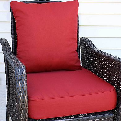 Sunnydaze Indoor/Outdoor Polyester Back and Seat Cushions