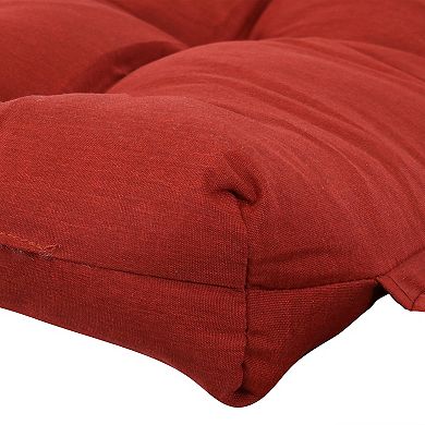 Sunnydaze Indoor/Outdoor Olefin Tufted Chaise Lounge Chair Cushions - Red