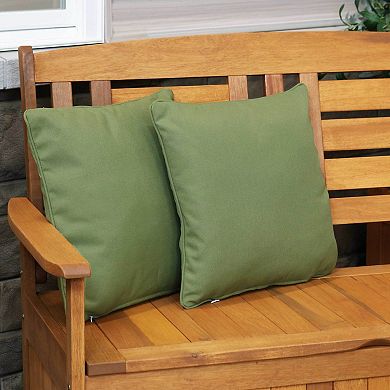Sunnydaze Indoor/Outdoor Square Olefin Throw Pillow - 16 in