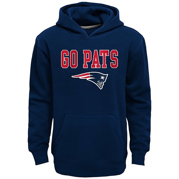 Kids 7 20 New England Patriots Team Slogan Fleece Hoodie