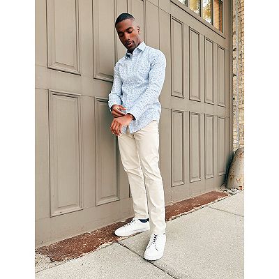 custom fit dress pants Golden Khaki Cotton Dress Pants main image 0