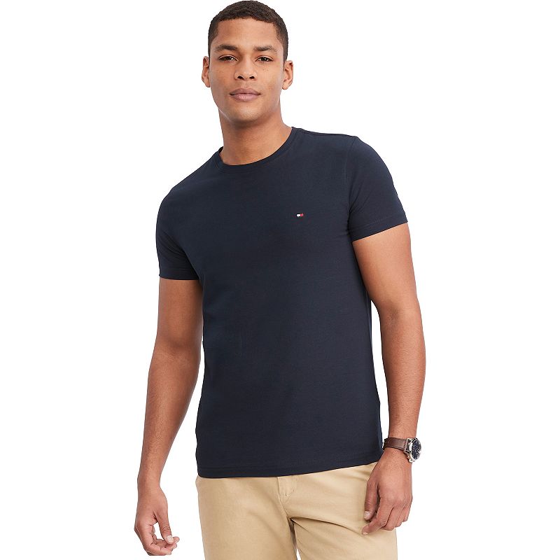 UPC 196038887697 product image for Men's Tommy Hilfiger Stretch Slim Fit Tee, Size: XXL, Desert | upcitemdb.com