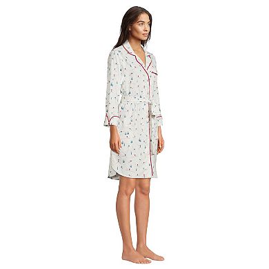 Petite Lands' End Long Sleeve Flannel Sleep Shirt Dress