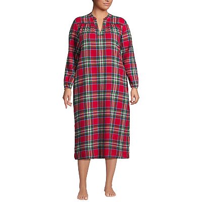 Plus size flannel night gowns discount