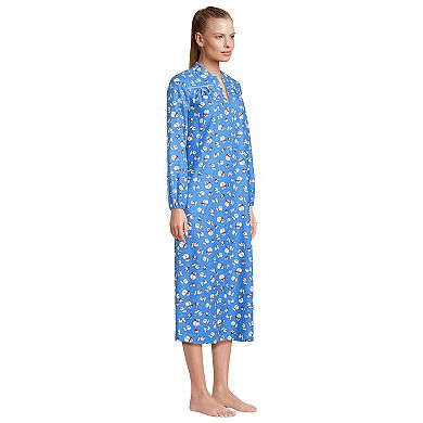 Women's Lands' End Long Sleeve Flannel Nightgown