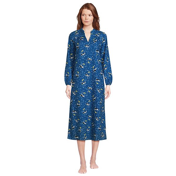 Women's Lands' End Long Sleeve Flannel Nightgown