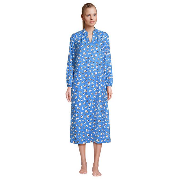 Women s Lands End Long Sleeve Flannel Nightgown