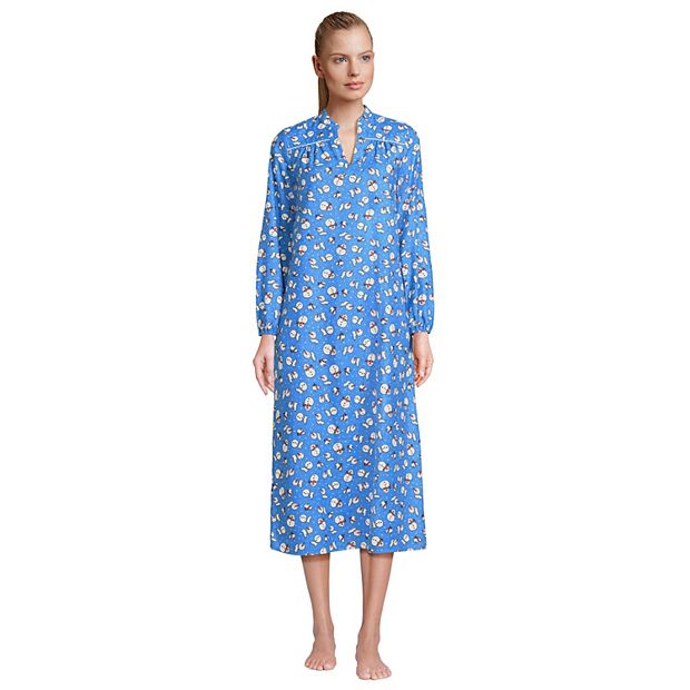 Women's Lands' End Long Sleeve Flannel Nightgown