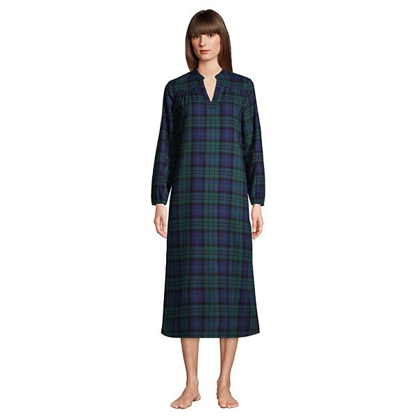 Women's Lands' End Long Sleeve Flannel Nightgown