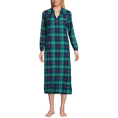 Women s Lands End Long Sleeve Flannel Nightgown