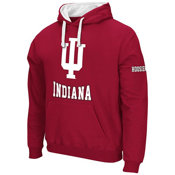 Men's Colosseum Crimson Indiana Hoosiers Big & Tall Hockey Lace-Up Pullover  Hoodie