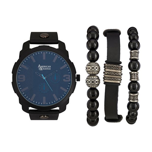American Exchange Men's Analog Quartz watch & Stackable