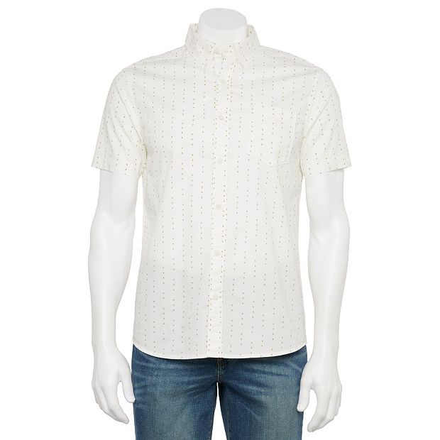 Men's Sonoma Goods For Life® Slim Short Sleeve Perfect Length Button Down  Shirt