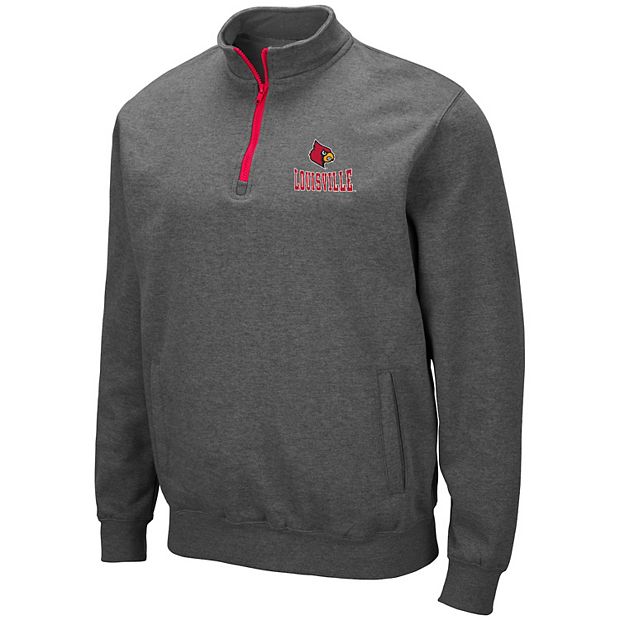 Colosseum LADIES Louisville Cardinals Gray Pullover Fleece NCAA