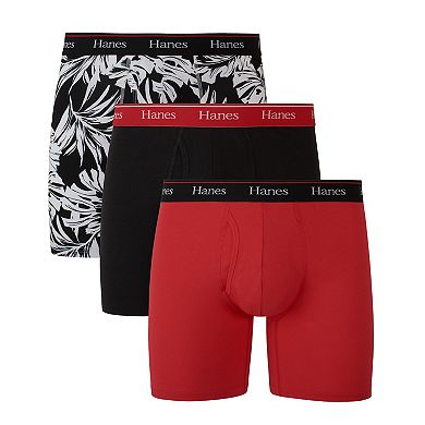 Men's Hanes® Originals Ultimate 3-Pack Boxer Briefs with Moisture-Wicking Stretch Cotton