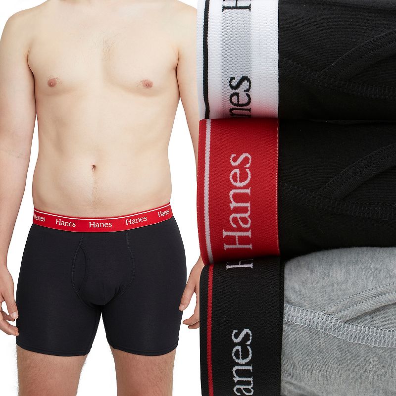 Hanes Originals Men’s Stretch Cotton Brief Underwear, Moisture-Wicking,  3-Pack
