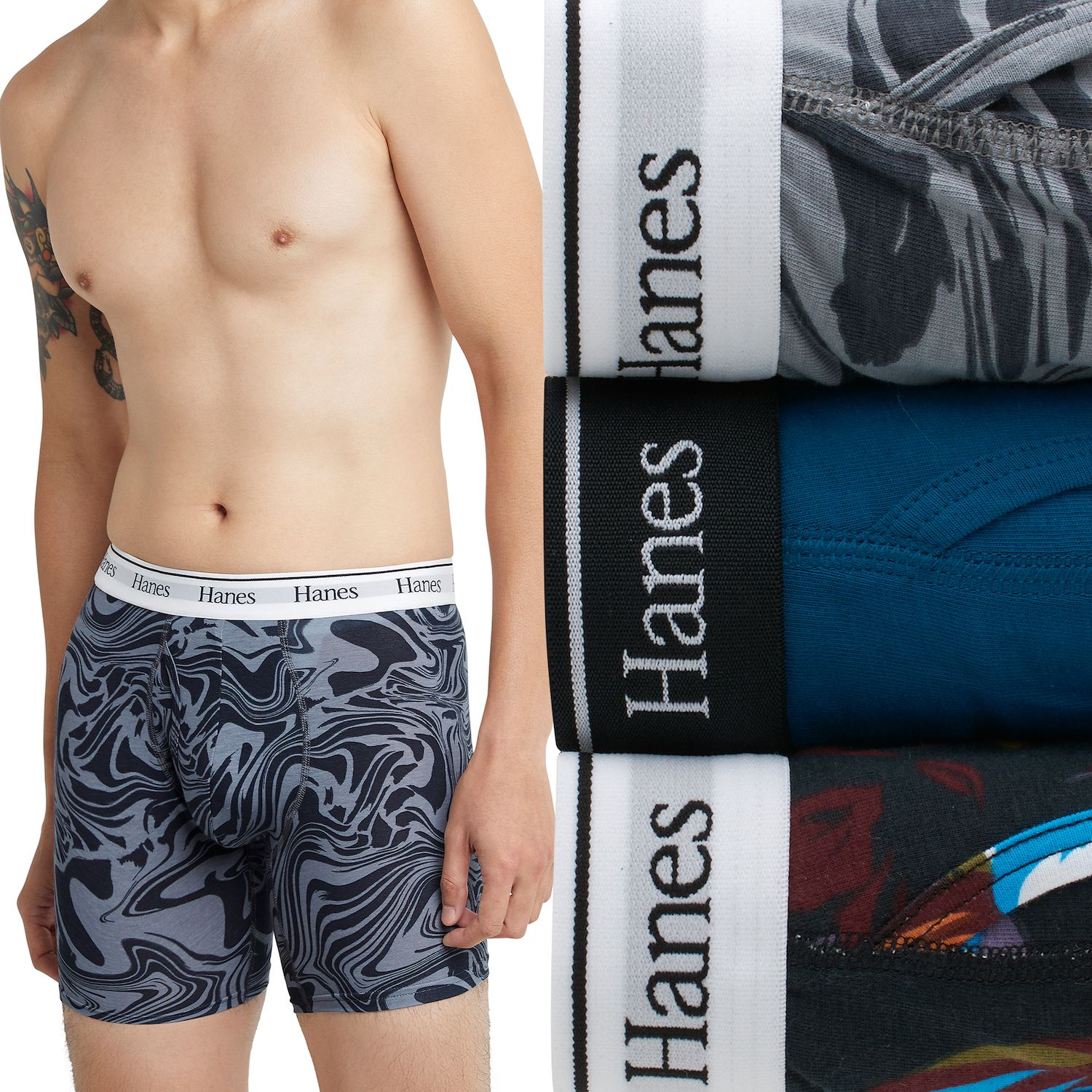 Men's Hanes® Originals Ultimate 3-Pack Boxer Briefs With Moisture ...