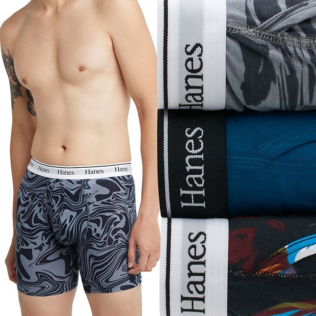 Men's Hanes® Originals Ultimate 3-Pack Boxer Briefs with Moisture-Wicking  Stretch Cotton