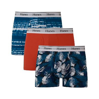 Men's Hanes® Originals Ultimate 3-Pack Trunks with Moisture-Wicking Stretch Cotton