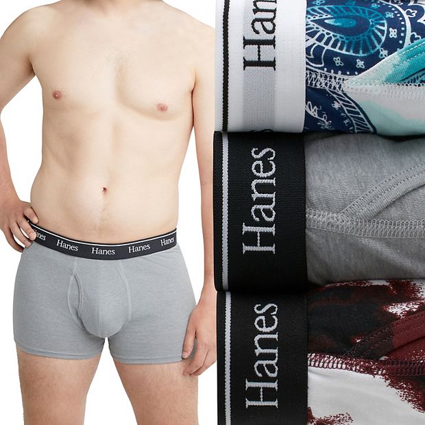 Men's Hanes® Originals Ultimate 3-Pack Trunks with Moisture-Wicking Stretch  Cotton