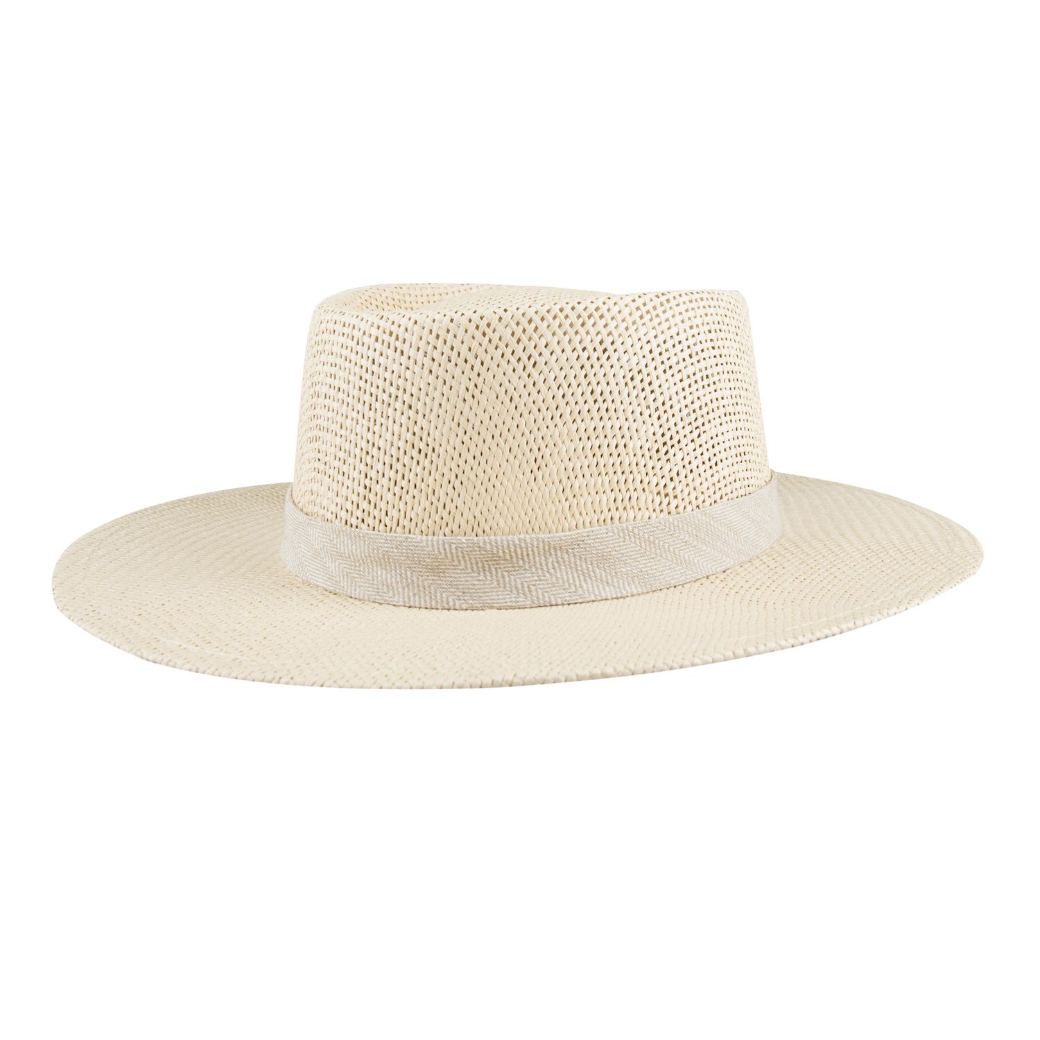 thumbnail image 2 of Dockers Men's Gambler Straw Hat - Wide Brim Panama Style With Anchor Band 2 of 14