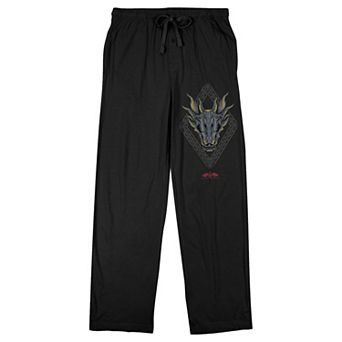 Men's House of Dragon Dragon Head Logo Pajama Pants