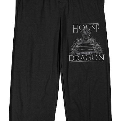 Men's House of Dragon Throne Logo Pajama Pants