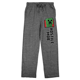 Men's Minecraft Creeper Hostile Mob Pajama Pants
