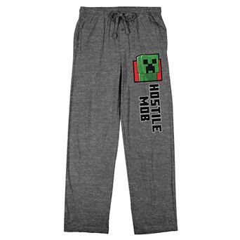 Men's Minecraft Creeper Hostile Mob Pajama Pants