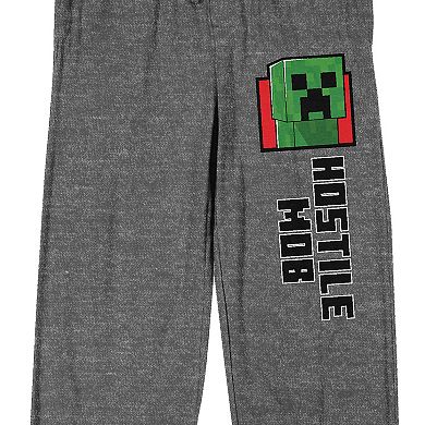 Men's Minecraft Creeper Hostile Mob Pajama Pants