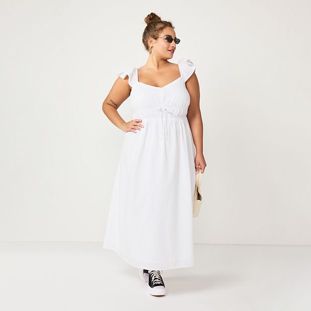 White dresses for 2025 plus size juniors