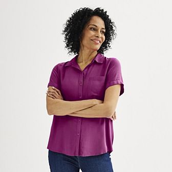 Women's Croft & Barrow® Camp Shirt