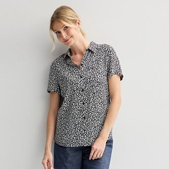 Women's Croft & Barrow® Camp Shirt