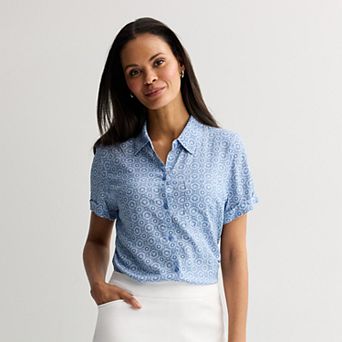 Women's Croft & Barrow® Camp Shirt
