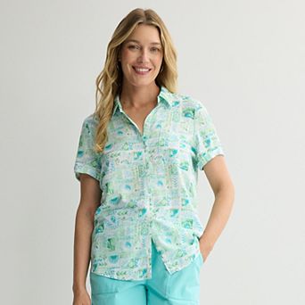 Women's Croft & Barrow® Camp Shirt