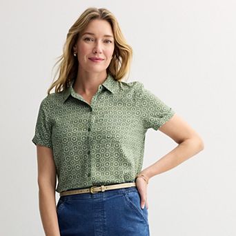 Women's Croft & Barrow® Camp Shirt