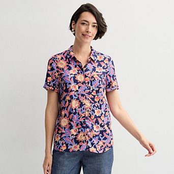 Women's Croft & Barrow® Camp Shirt