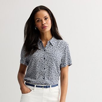 Women's Croft & Barrow® Camp Shirt