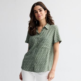 Women's Croft & Barrow® Camp Shirt