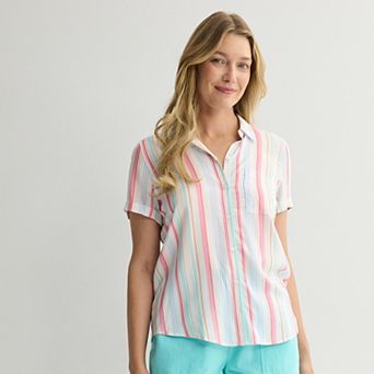 Women's Croft & Barrow® Camp Shirt
