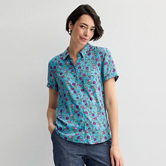Women's Croft & Barrow® Camp Shirt