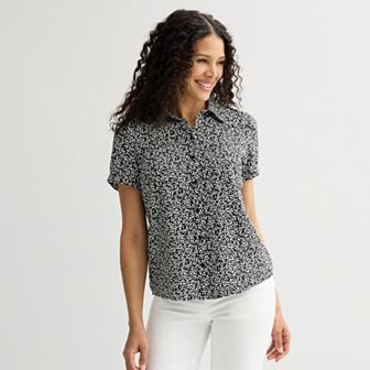 Women's Croft & Barrow® Camp Shirt
