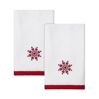 Avanti Sparkle Snowflake Fingertip Towel 2 pc Set