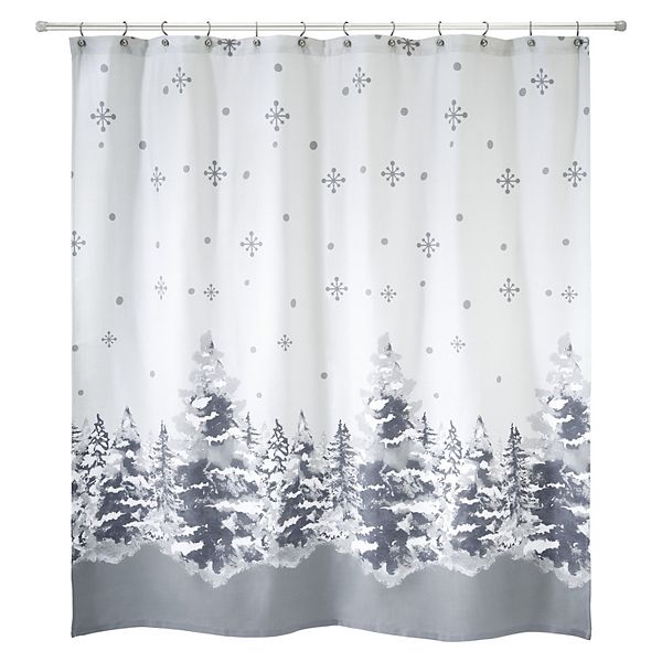 Avanti Silver Trees Shower Curtain
