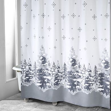 Avanti Silver Trees Shower Curtain
