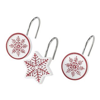 Avanti Sparkle Snowflake Shower Curtain Hooks